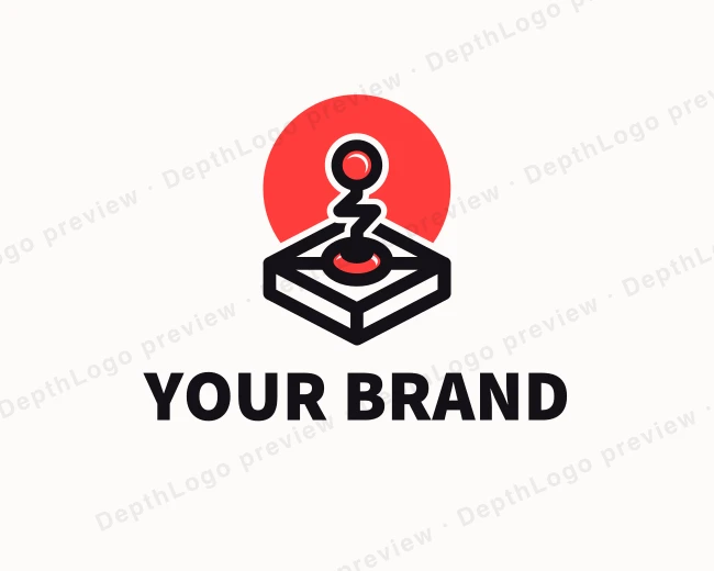 Retro Joystick Arcade logo template for Your Brand