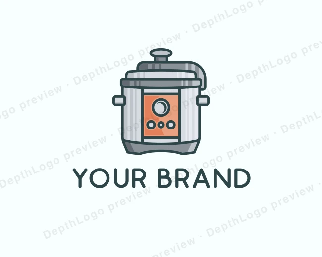 Rice Pressure Cooker logo template for Your Brand