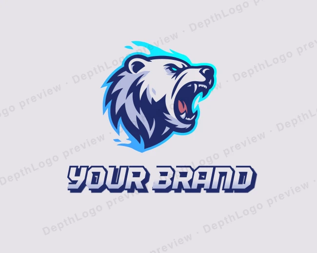 Roar Bear Gaming logo template for Your Brand
