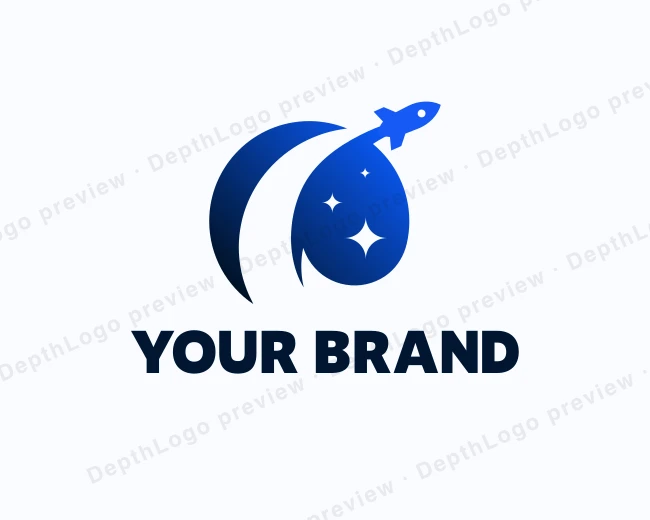 Rocket Space Launch logo template for Your Brand