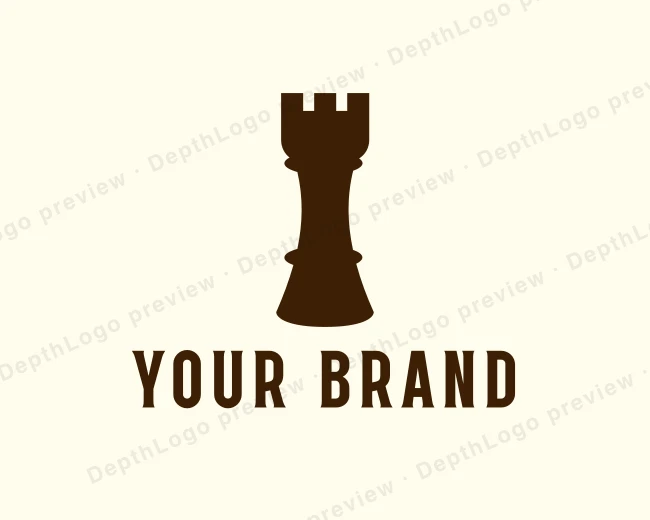 Rook Chess Piece logo template for Your Brand