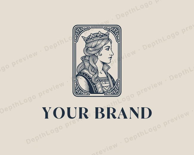 Royal Queen Card logo template for Your Brand