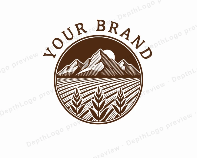 Rural Farm Agriculture logo template for Your Brand