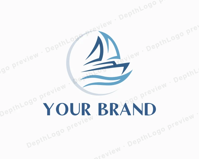 Sailing Boat Ferry logo template for Your Brand