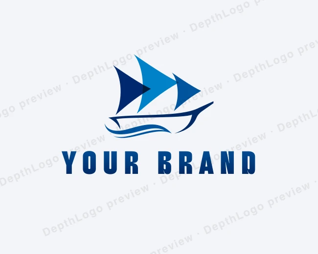 Sailing Yacht Ferry logo template for Your Brand