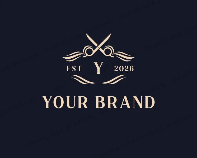 Salon Shears Hairdresser logo template for Your Brand
