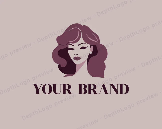 Salon Woman Hairdresser logo template for Your Brand