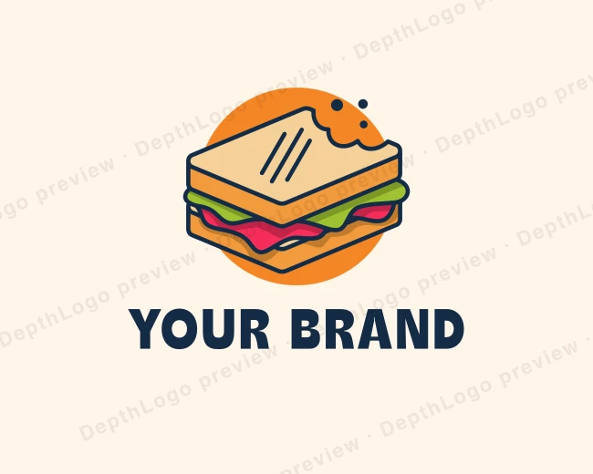 Sandwich Snack Bite logo template for Your Brand