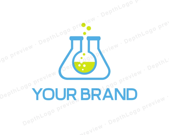 Science Lab Flasks logo template for Your Brand