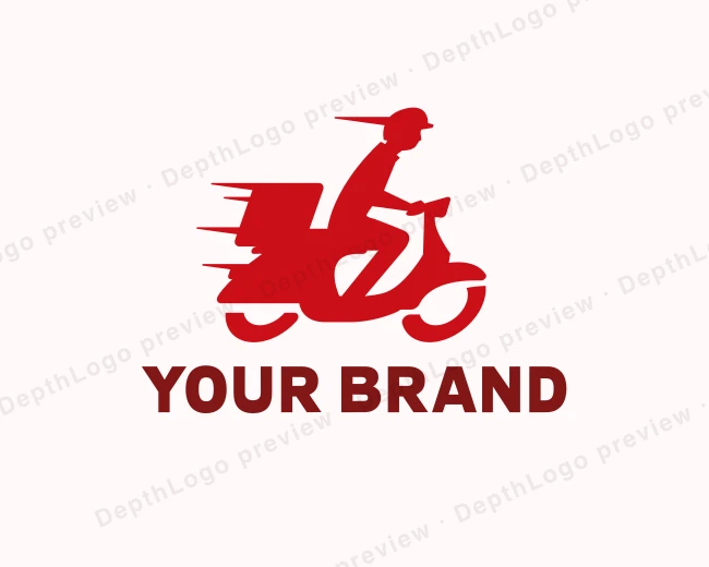Scooter Delivery Rider logo template for Your Brand