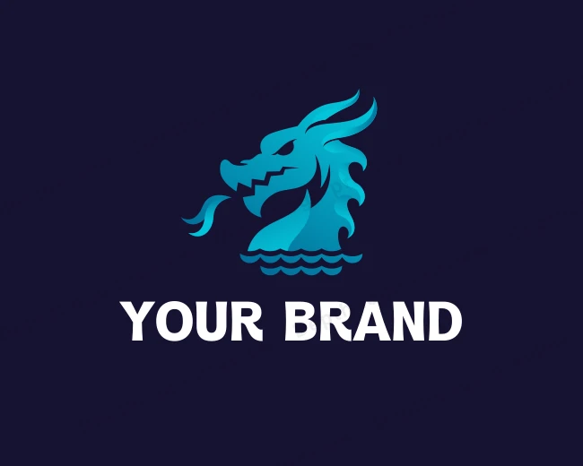Sea Dragon Creature logo template for Your Brand