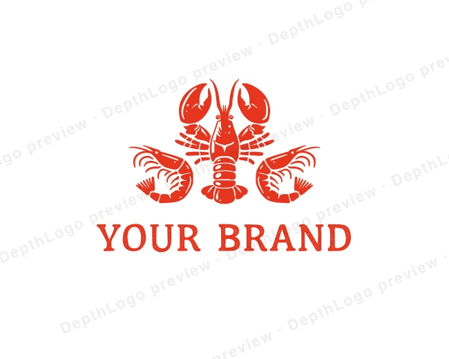 Seafood Crustacean Shellfish logo template for Your Brand