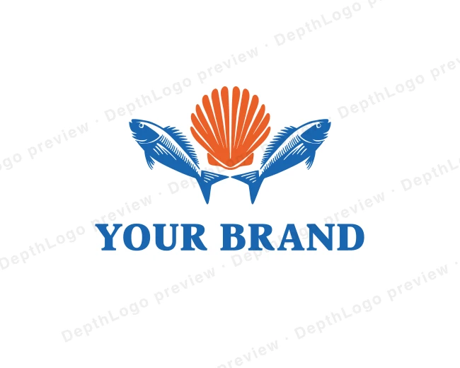 Seafood Fish Market logo template for Your Brand