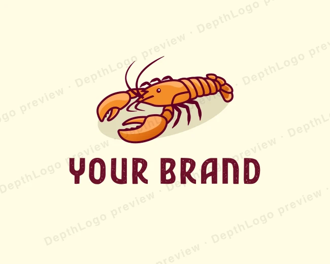 Seafood Lobster Crustacean logo template for Your Brand