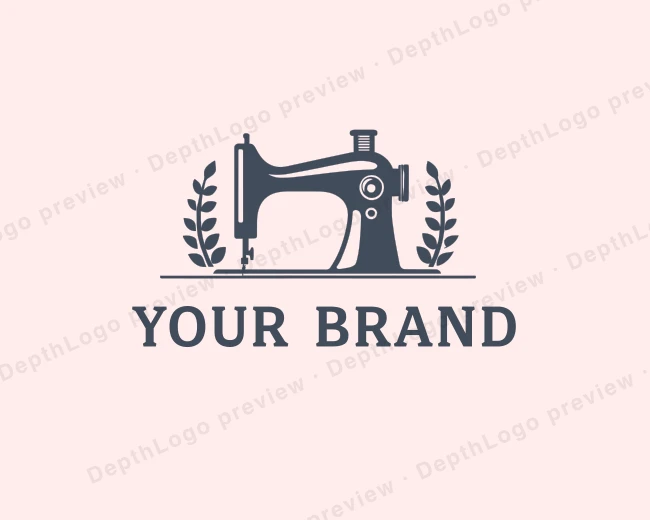 Sewing Machine Crafting logo template for Your Brand
