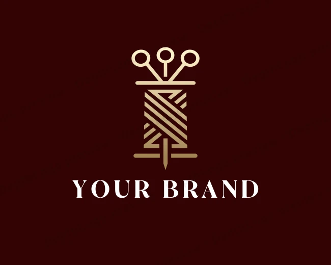 Sewing Thread Needle logo template for Your Brand