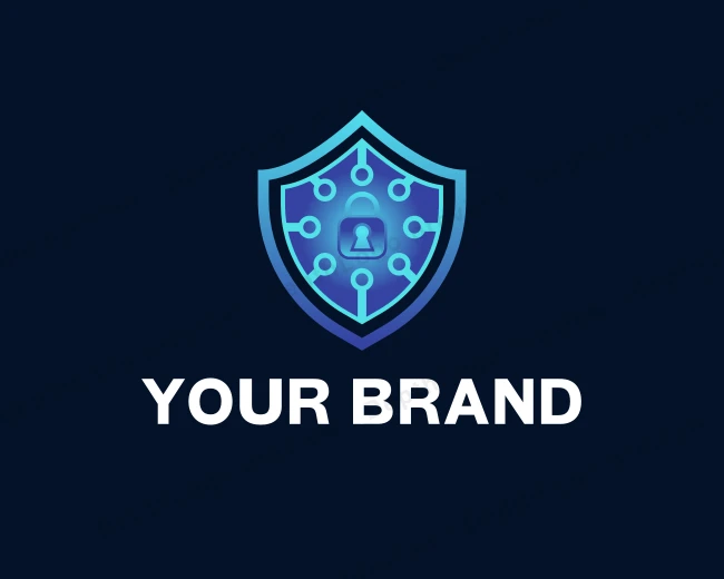 Shield Circuit Security logo template for Your Brand