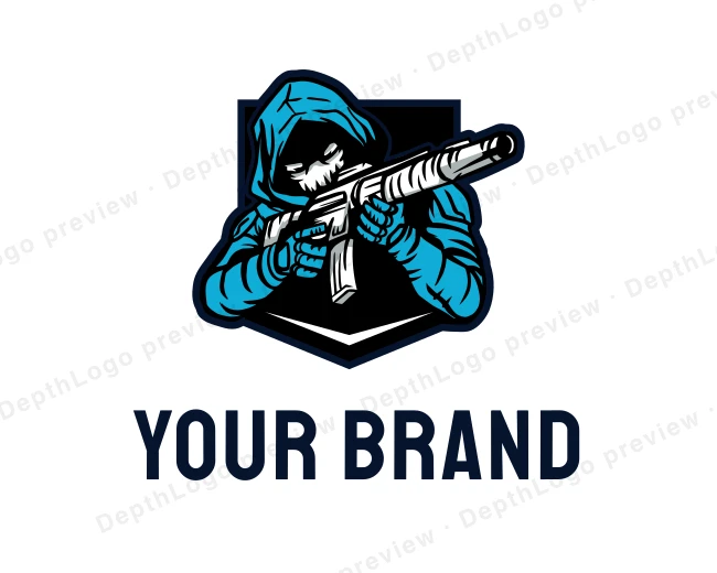 Shooter Ninja Esport logo template for Your Brand