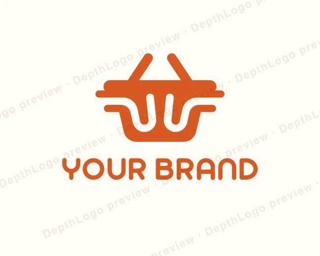 Shopping Basket Retail logo template for Your Brand