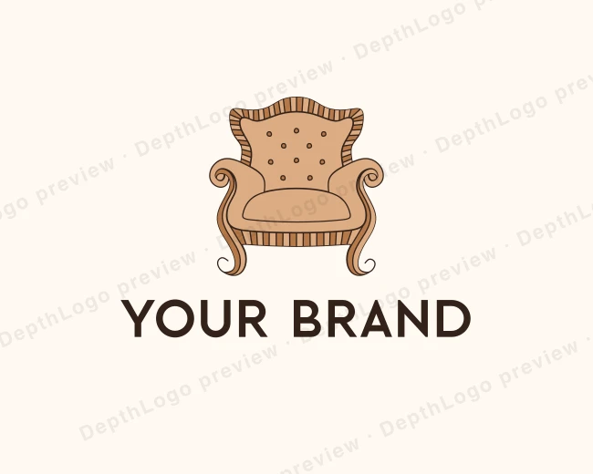 Simple Armchair Furniture logo template for Your Brand