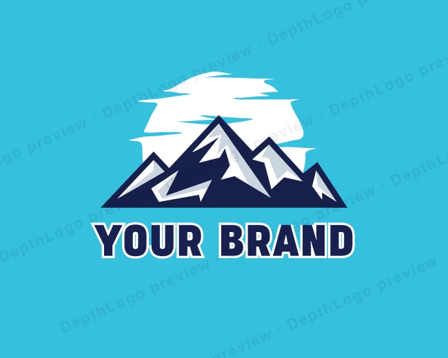 Snow Mountain Peak logo template for Your Brand