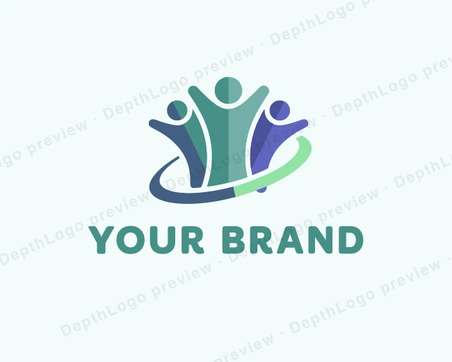 Social Community Teamwork logo template for Your Brand