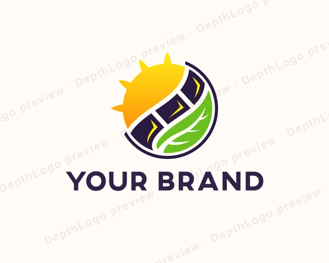 Solar Sun Energy logo template for Your Brand