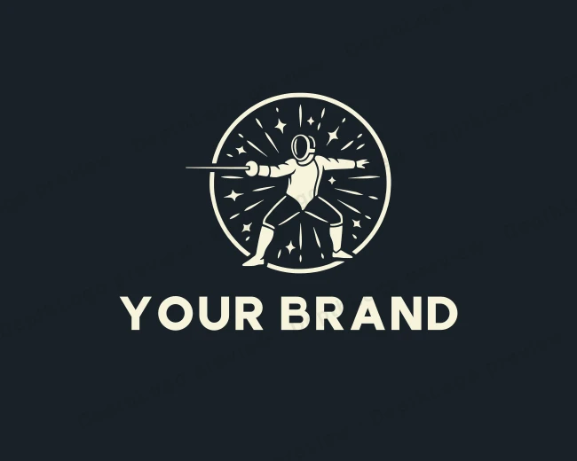 Sport Fencer Training logo template for Your Brand