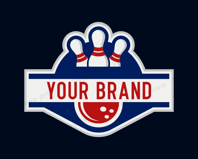 Sports Bowling Tournament logo template for Your Brand