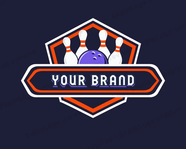 Sports Bowling Tournament logo template for Your Brand