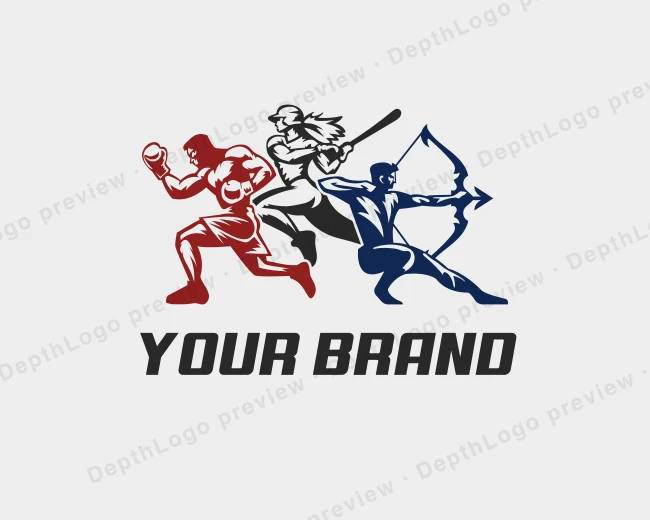 Sports Club Athlete logo template for Your Brand