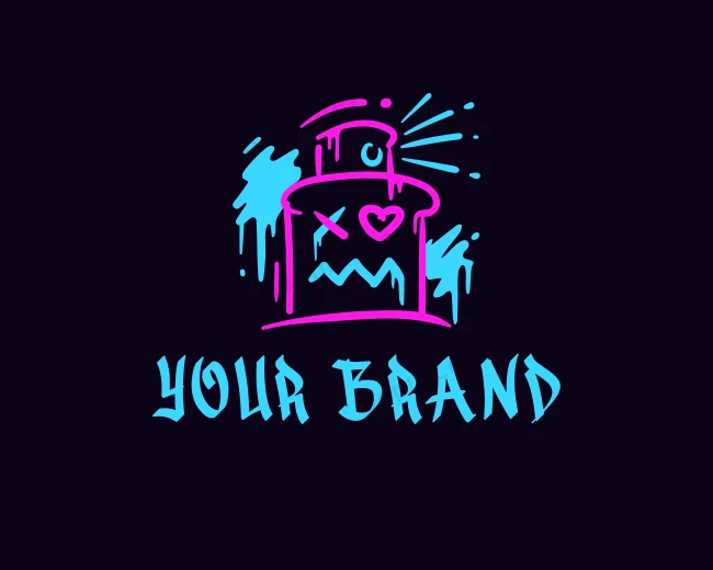 Spray Paint Graffiti logo template for Your Brand