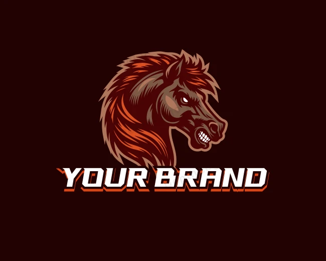 Stallion Horse Gaming logo template for Your Brand