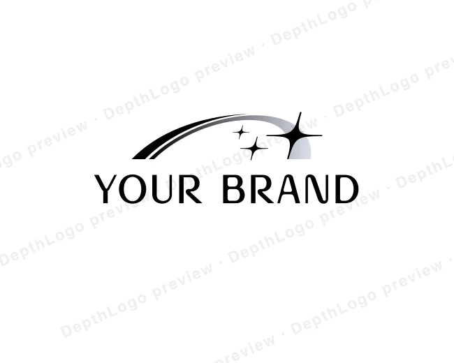 Star Sparkle Space logo template for Your Brand