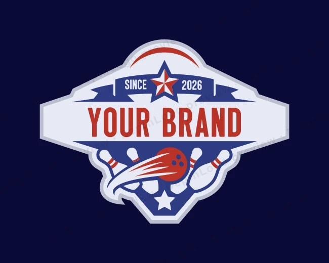 Star Sports Bowling Alley logo template for Your Brand