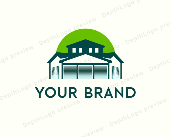 Storage Warehouse Building logo template for Your Brand