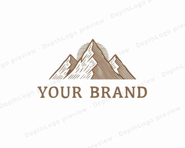 Summit Peak Mountain logo template for Your Brand