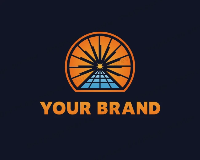 Sun Solar Power logo template for Your Brand