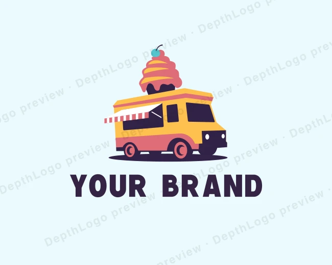 Sundae Food Truck logo template for Your Brand