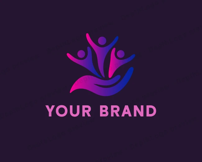 Support Hand Group logo template for Your Brand