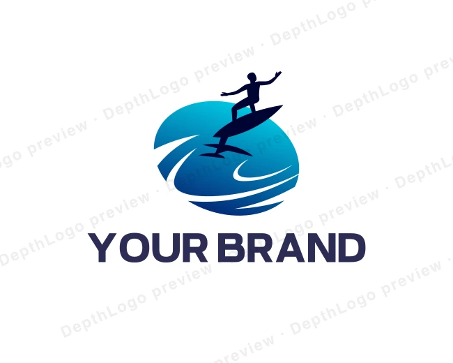 Surfing Sports Championship logo template for Your Brand