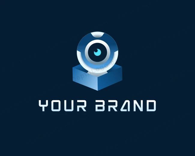 Surveillance Camera Lens logo template for Your Brand
