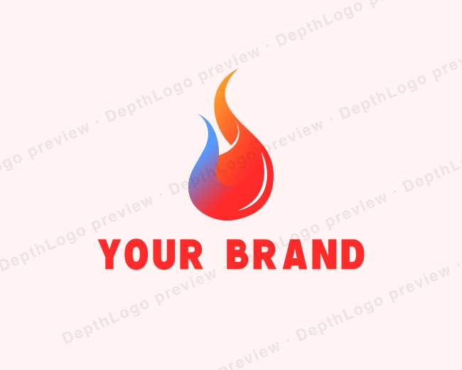 Sustainable Energy Flame logo template for Your Brand