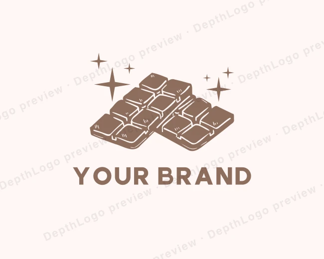 Sweet Chocolate Candy logo template for Your Brand