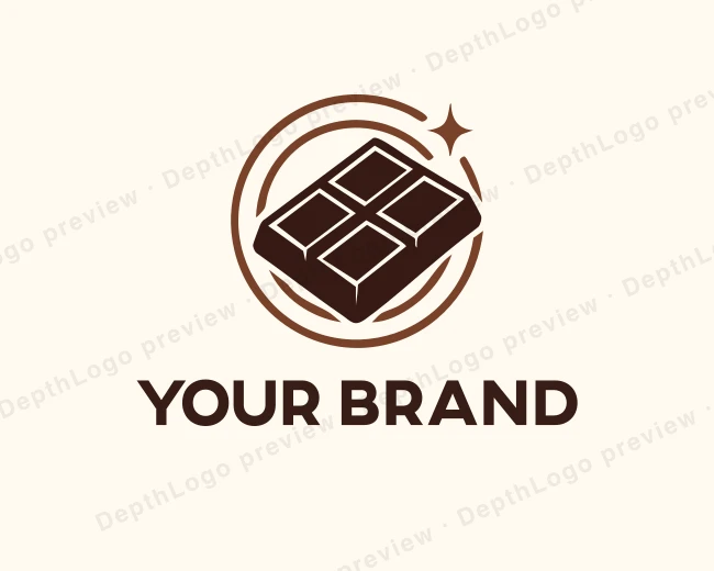 Sweet Chocolate Confectionery logo template for Your Brand
