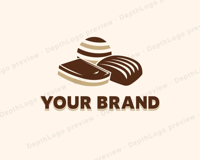 Sweet Chocolate Desserts logo template for Your Brand