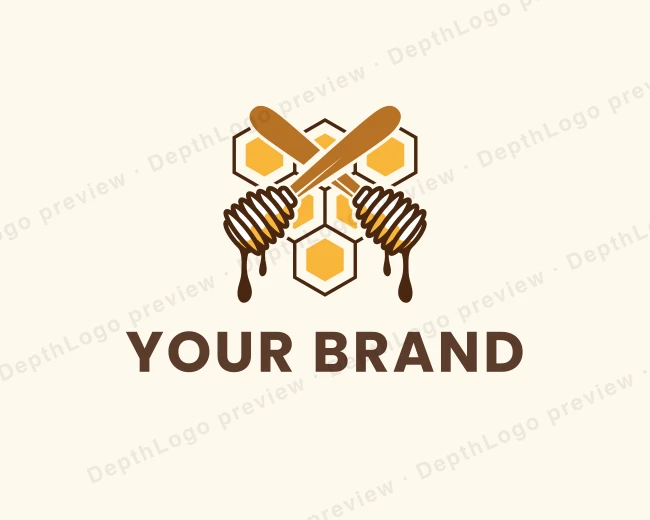 Sweet Honey Syrup logo template for Your Brand