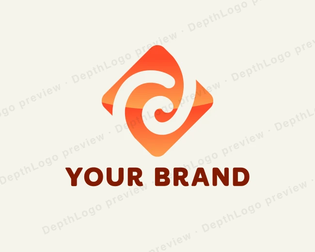 Swirl Orange Energy logo template for Your Brand
