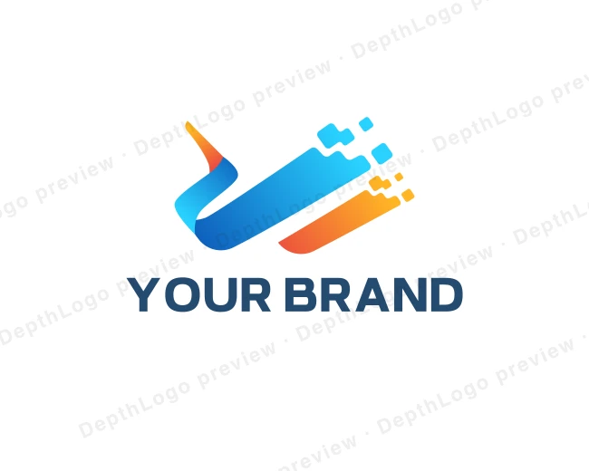 Swoosh Tech Software logo template for Your Brand