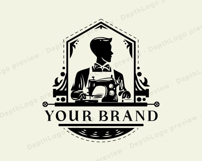 Tailor Apparel Seamstress logo template for Your Brand